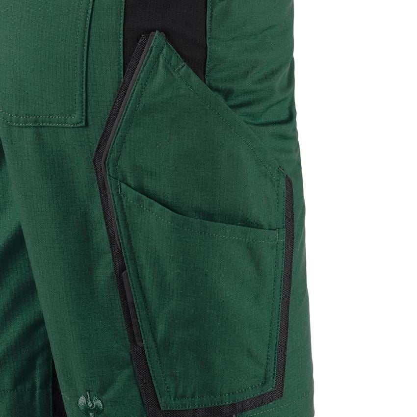 Arbetsbyxor: Shorts e.s.vision, dam + grön/svart 2