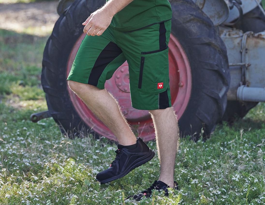 Work Trousers: Shorts e.s.vision, men's + green/black