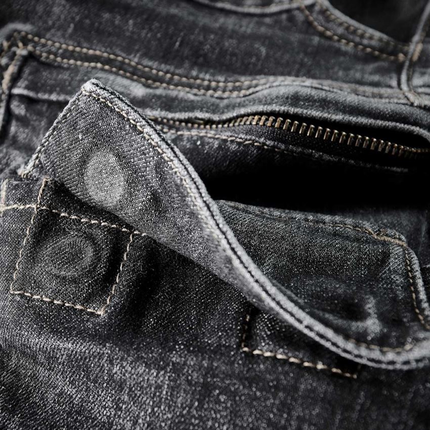 Arbetsbyxor: e.s. Cargo worker-jeans-shorts POWERdenim + blackwashed 2