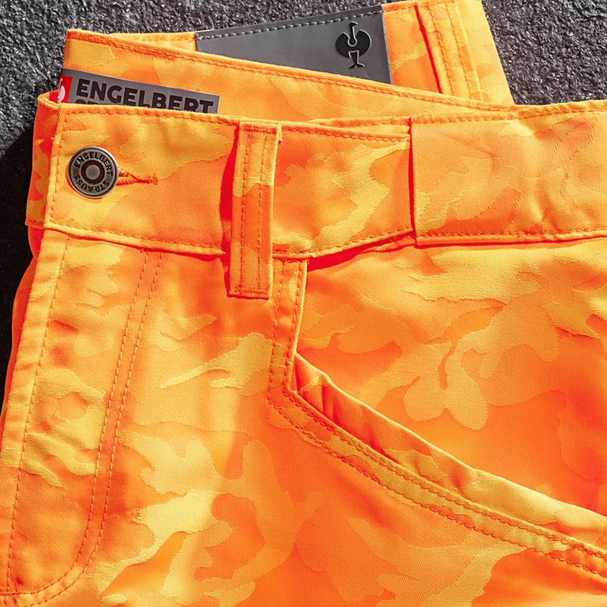 Arbetsbyxor: e.s. shorts color camo + kamouflage orange 2