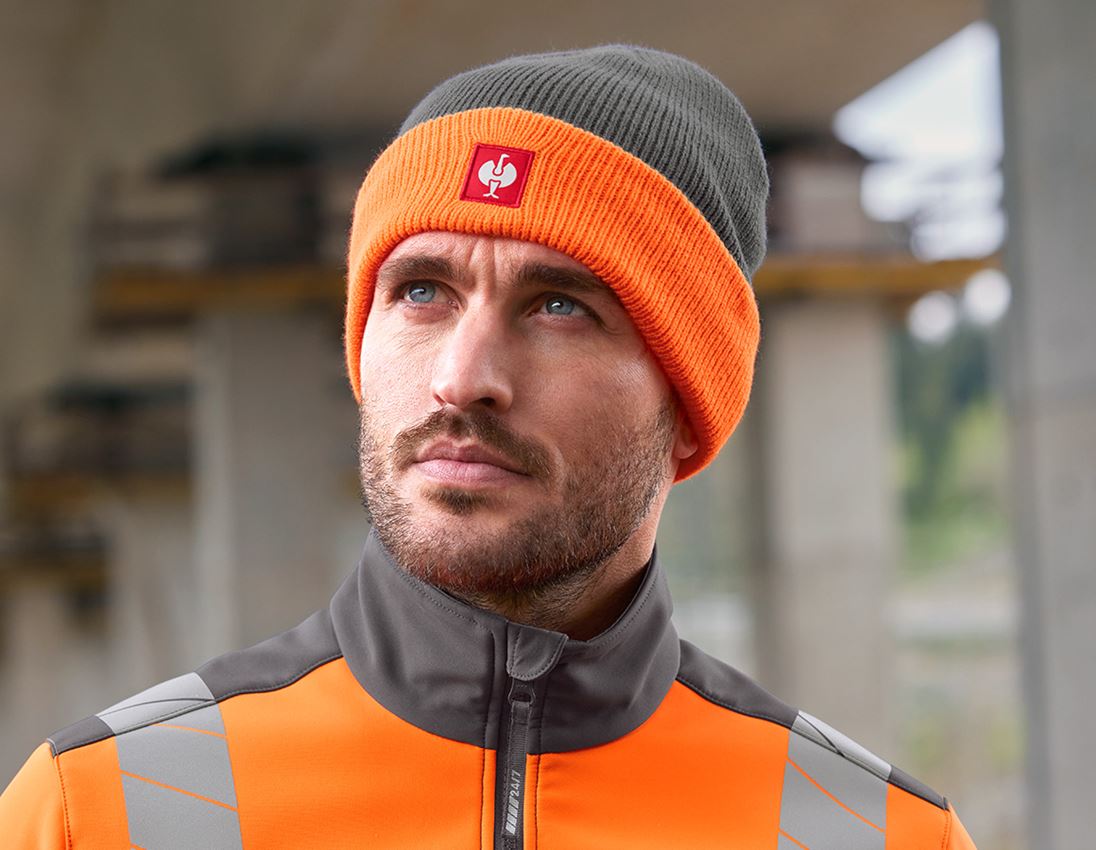 Topics: Knitted cap e.s.motion 24/7 + anthracite/high-vis orange