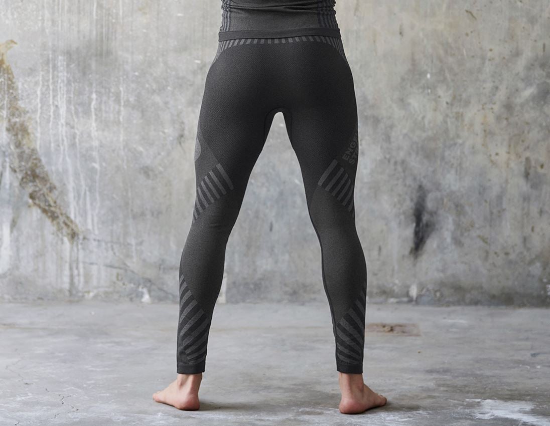 Underkläder |  Underställ: Funktionslångkalsonger e.s.trail seamless - warm + svart/basaltgrå 2
