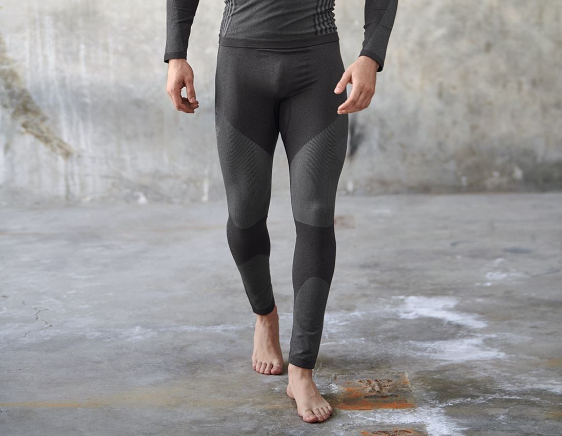Underkläder |  Underställ: Funktionslångkalsonger e.s.trail seamless - warm + svart/basaltgrå