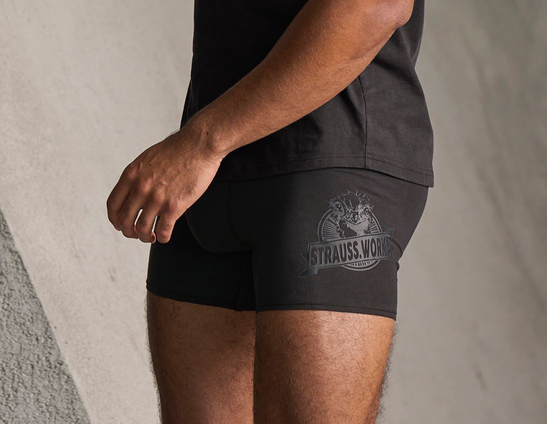 Underkläder |  Underställ: Långkalsonger e.s.iconic, 2-pack + karbongrå+svart 1