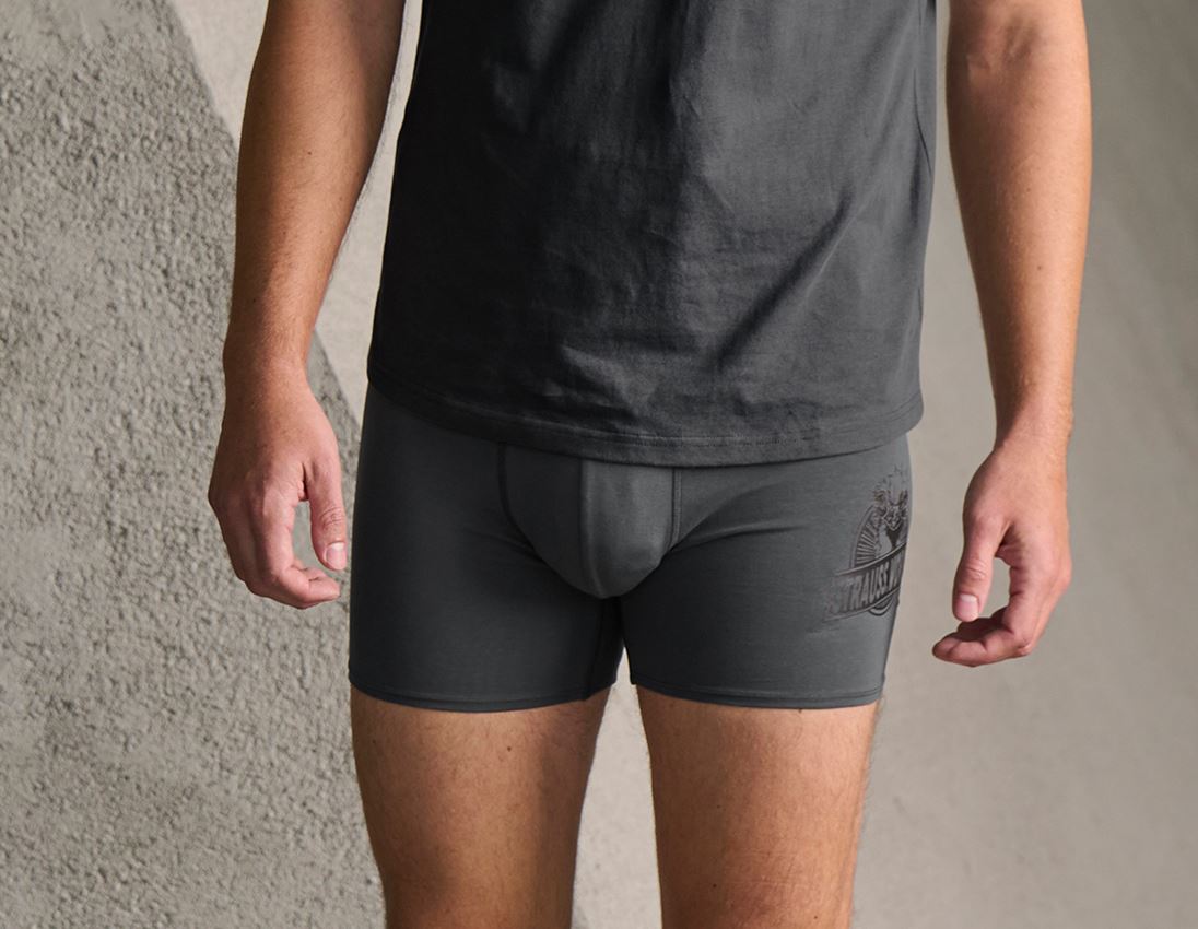 Underkläder |  Underställ: Långkalsonger e.s.iconic, 2-pack + karbongrå+svart
