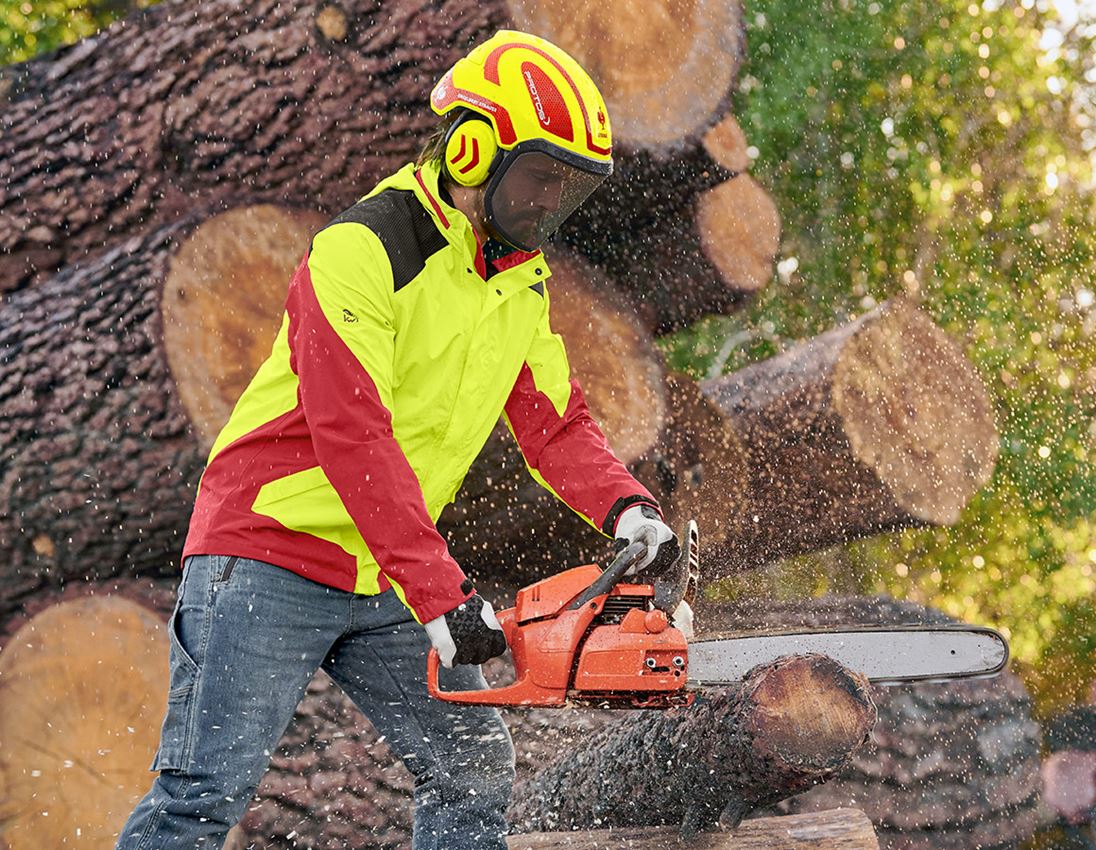 Forestry / Cut Protection Clothing: e.s. Forestry helmet Protos® + high-vis yellow/fiery red 1