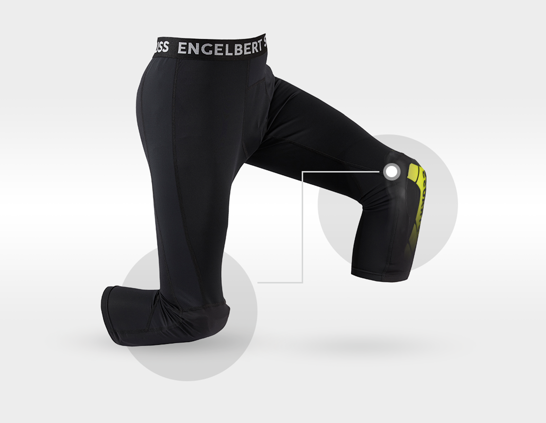 Knäskydd: e.s. Knee Pad Pro-Comfort + acidgul/svart 1