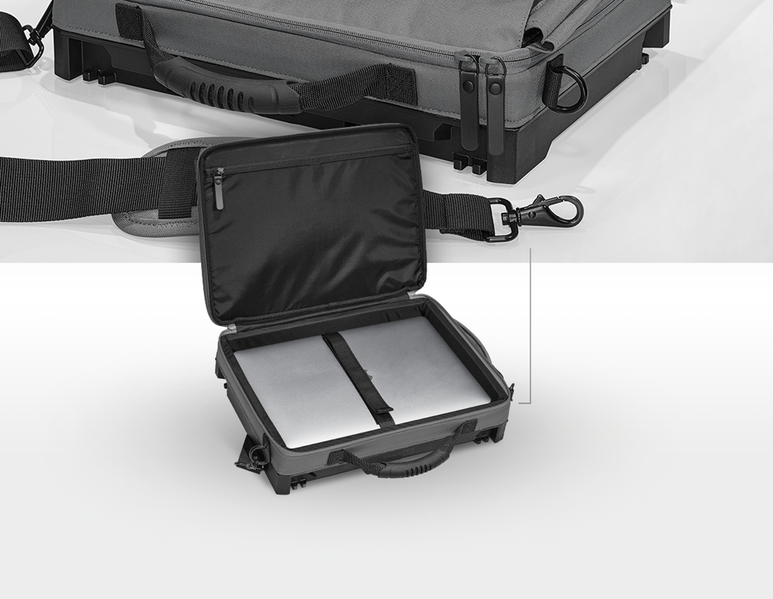 STRAUSSbox System: STRAUSSbox laptopväska + basaltgrå/acidgul 1