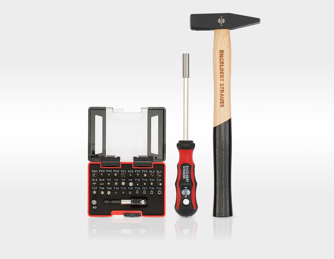 Tools: Tool set + STRAUSSbox tool bag, open + black 1