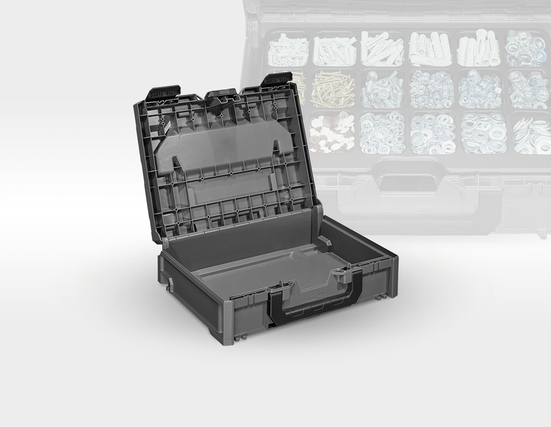STRAUSSbox System: STRAUSSbox 118 midi + basaltgrå/acidgul 3