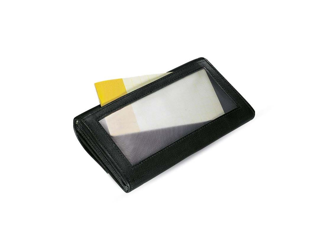 Accessoarer: Servitörsplånbok med fönster + svart
