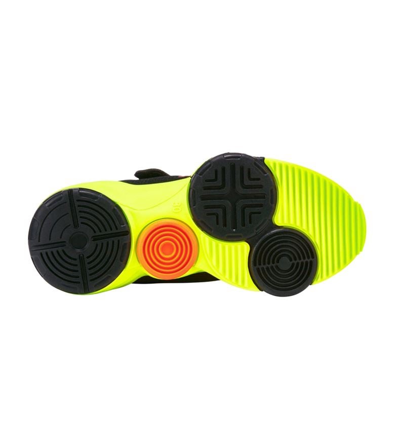 Footwear: Allround shoes e.s. Porto, children's + black/high-vis yellow/high-vis orange 4