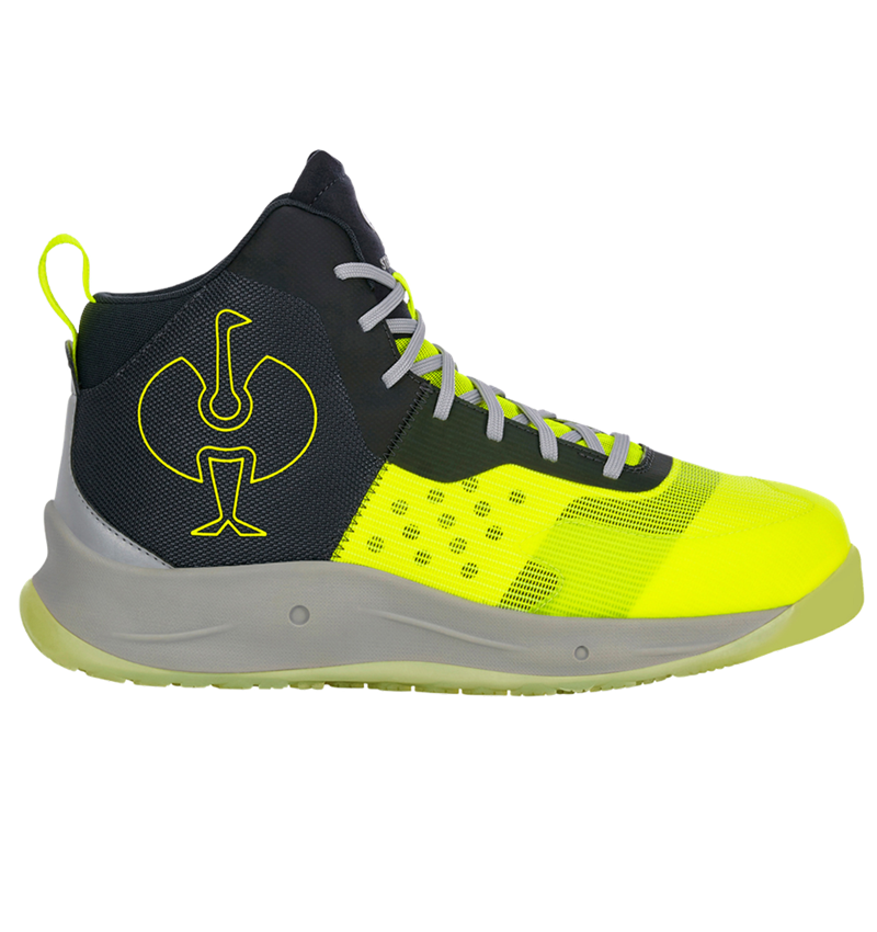 Footwear: S1PS Safety shoes e.s. Marseille mid + high-vis yellow/grey 4