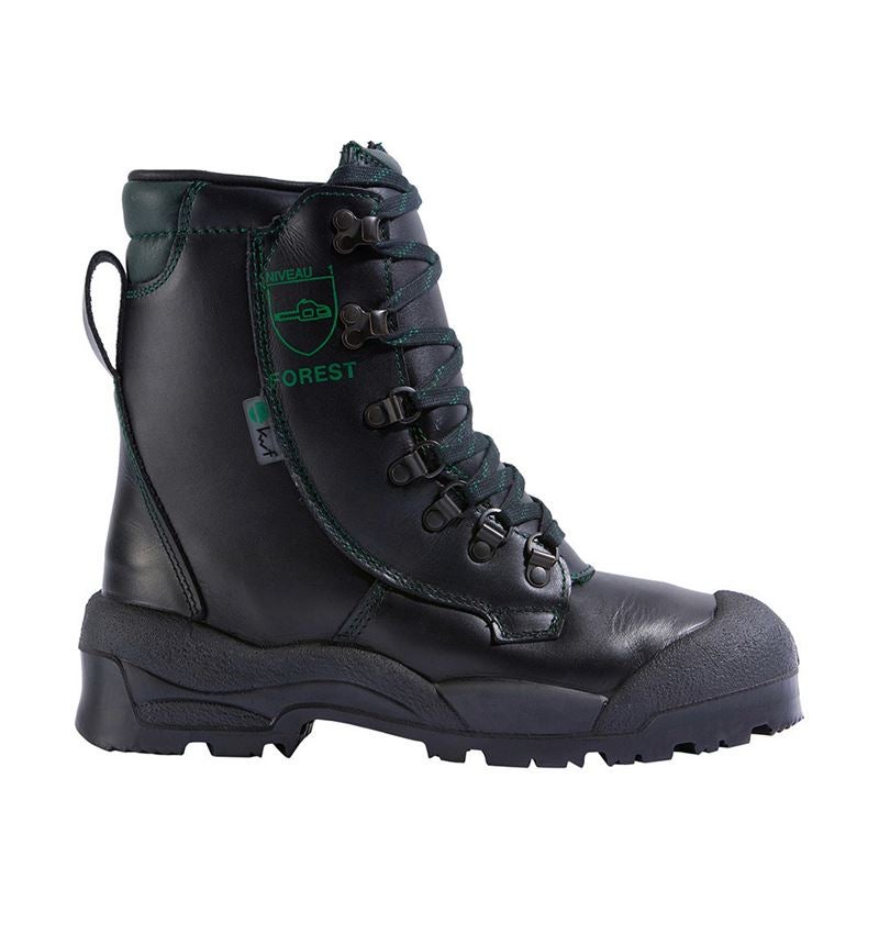 Forestry / Cut Protection Clothing: S2 Forestry safety boots Alpin + black