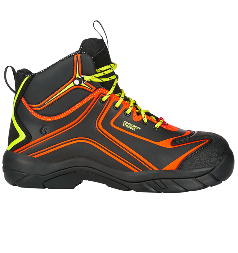 Roofer / Crafts_Footwear: e.s. S3 Safety shoes Kajam + black/high-vis orange/high-vis yellow 2