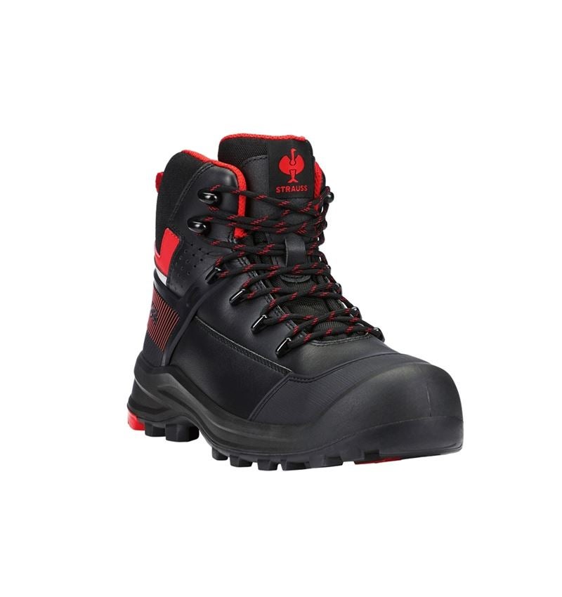 Footwear: S3 Safety boots e.s. Katavi mid + black/red 2