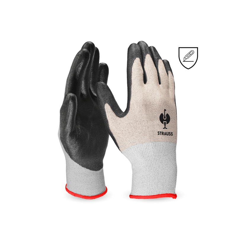 Coated: PU cut protection gloves, level B