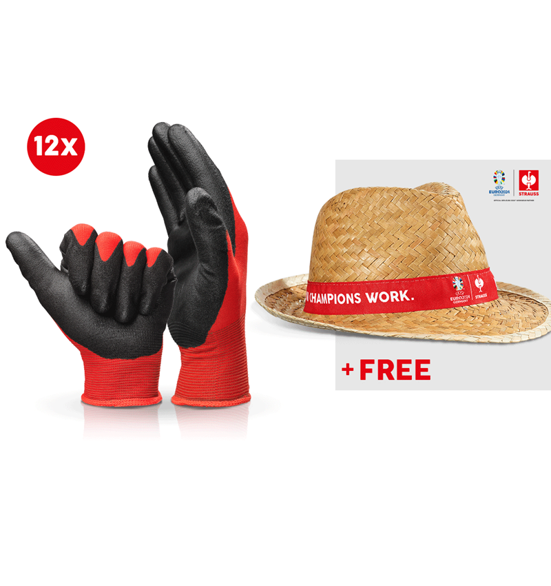 Collaborations: 12x PU micro gloves Comfort skin + EURO2024 Hat
