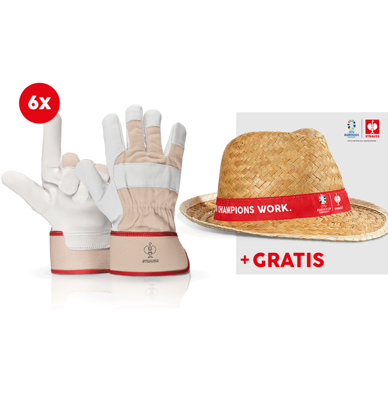 Samarbeten: 6x läder-handskar Phoenix + EURO2024 hatt