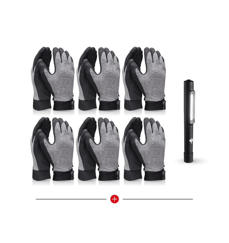 Tool sets: 6x Vinyl knitted gloves gift set