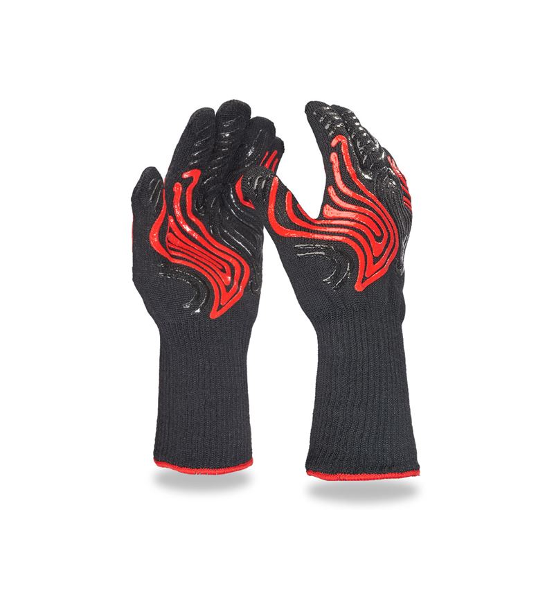 Textil: e.s. Värme-handske heat-expert + svart/röd