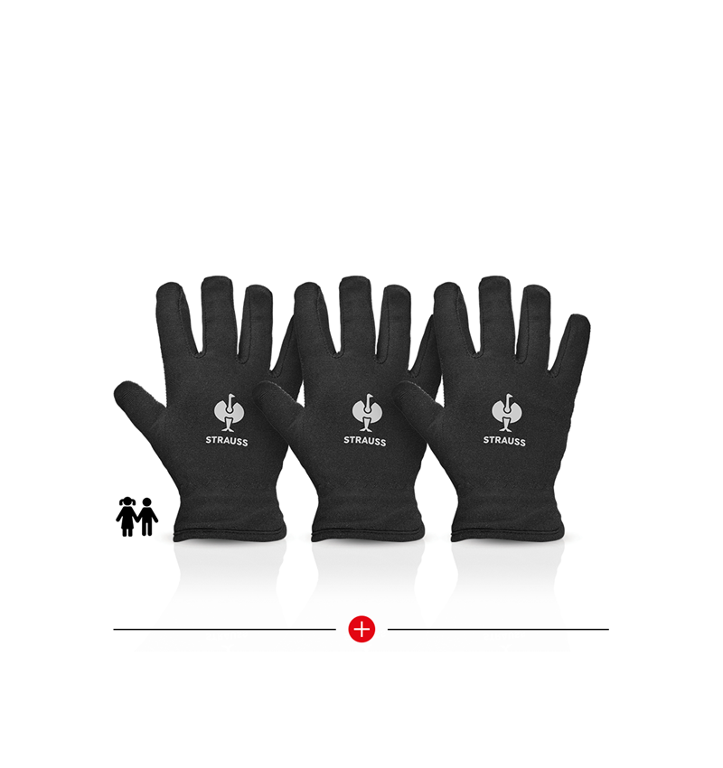 Accessoarer: 3 for 2 e.s. Barn- vinterhandskar Fleece Comfort + svart
