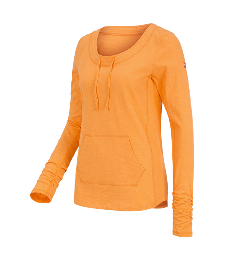 Shirts, Pullover & more: e.s. Long sleeve cotton slub, ladies' + lightorange