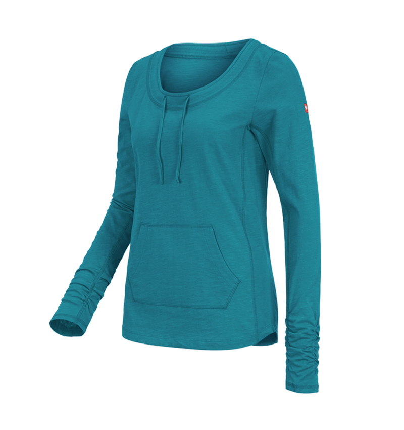 Shirts, Pullover & more: e.s. Long sleeve cotton slub, ladies' + ocean 1