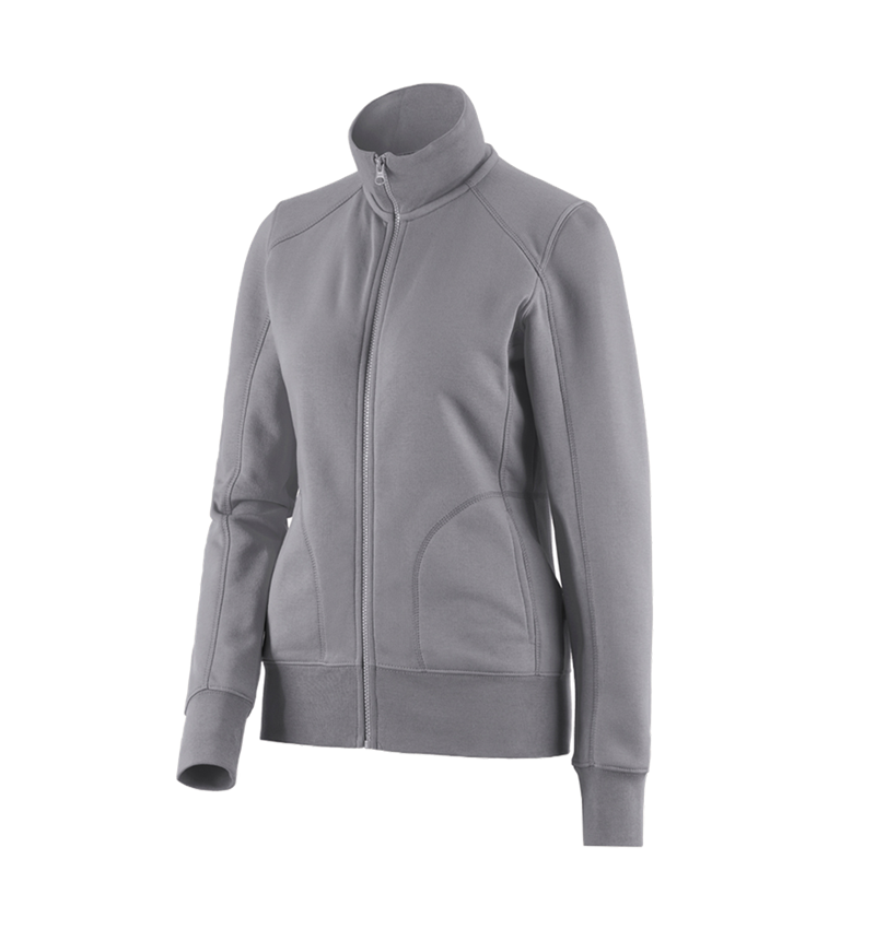 Shirts, Pullover & more: e.s. Sweat jacket poly cotton, ladies' + platinum 1