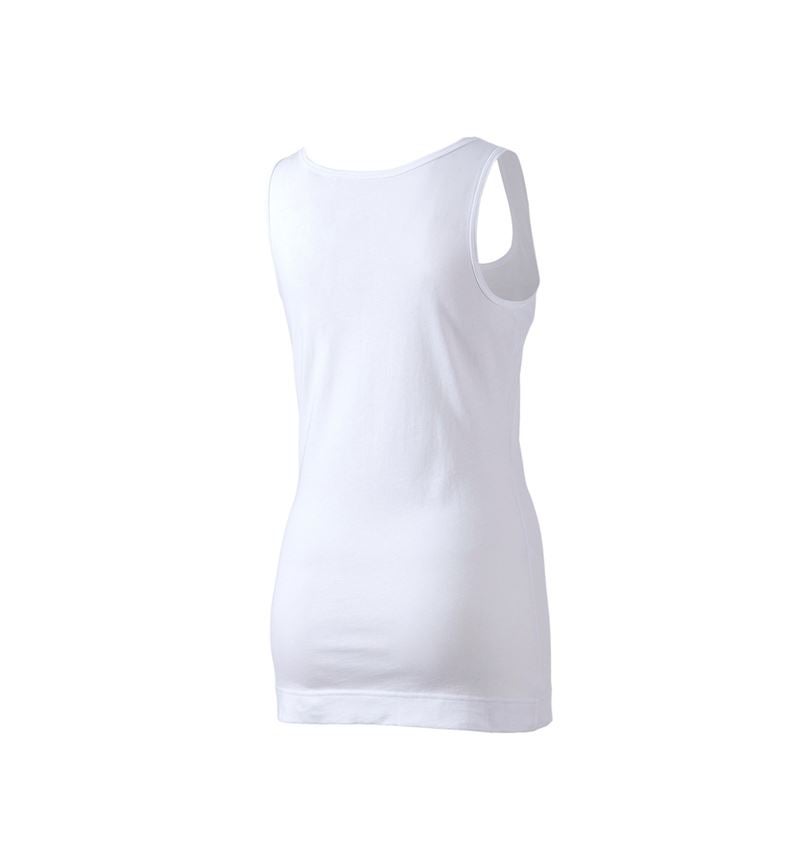 Shirts, Pullover & more: e.s. Long tank cotton, ladies' + white 2