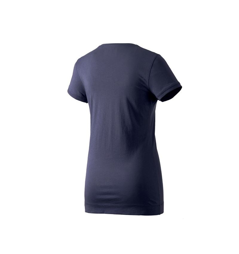 Överdelar: e.s. Long-Shirt cotton, dam + mörkblå 2