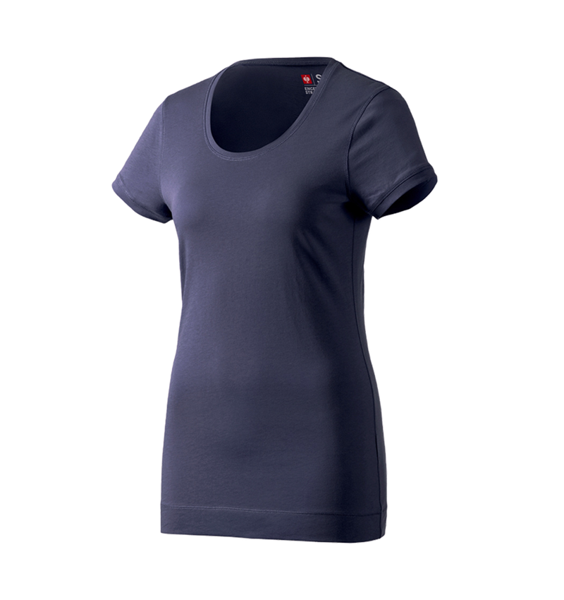Överdelar: e.s. Long-Shirt cotton, dam + mörkblå 1