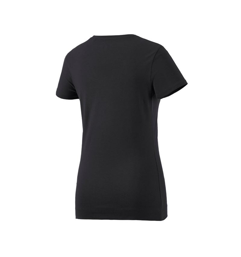 Teman: e.s. T-Shirt cotton stretch, dam + svart 3