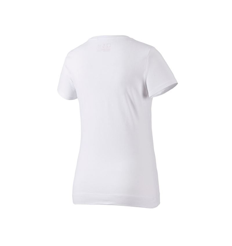 Överdelar: e.s. T-Shirt cotton stretch, dam + vit 3