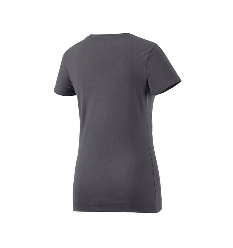 Överdelar: e.s. T-Shirt cotton stretch, dam + antracit 4