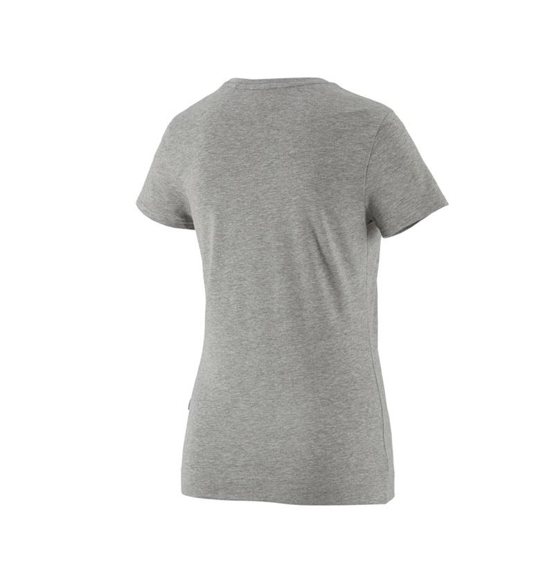 Överdelar: e.s. T-Shirt cotton stretch, dam + gråmelerad 3