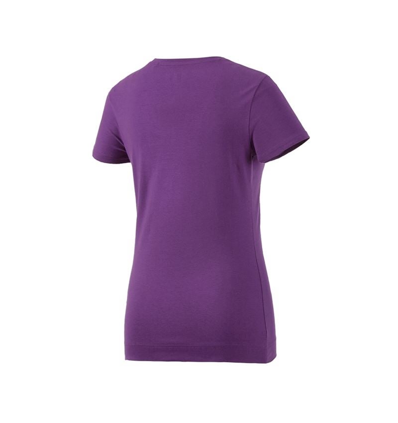 Överdelar: e.s. T-Shirt cotton stretch, dam + violett 3
