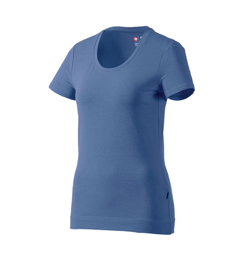 Topics: e.s. T-shirt cotton stretch, ladies' + cobalt 2