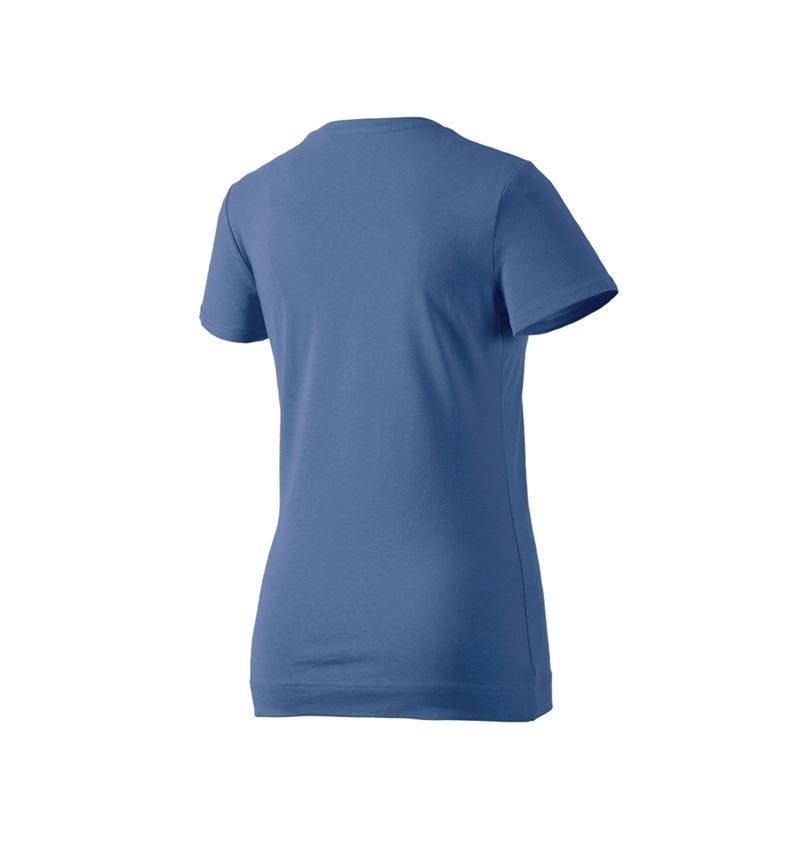 Överdelar: e.s. T-Shirt cotton stretch, dam + kobolt 3