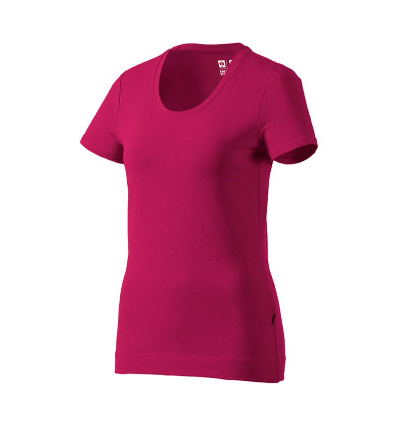 Topics: e.s. T-shirt cotton stretch, ladies' + berry 2