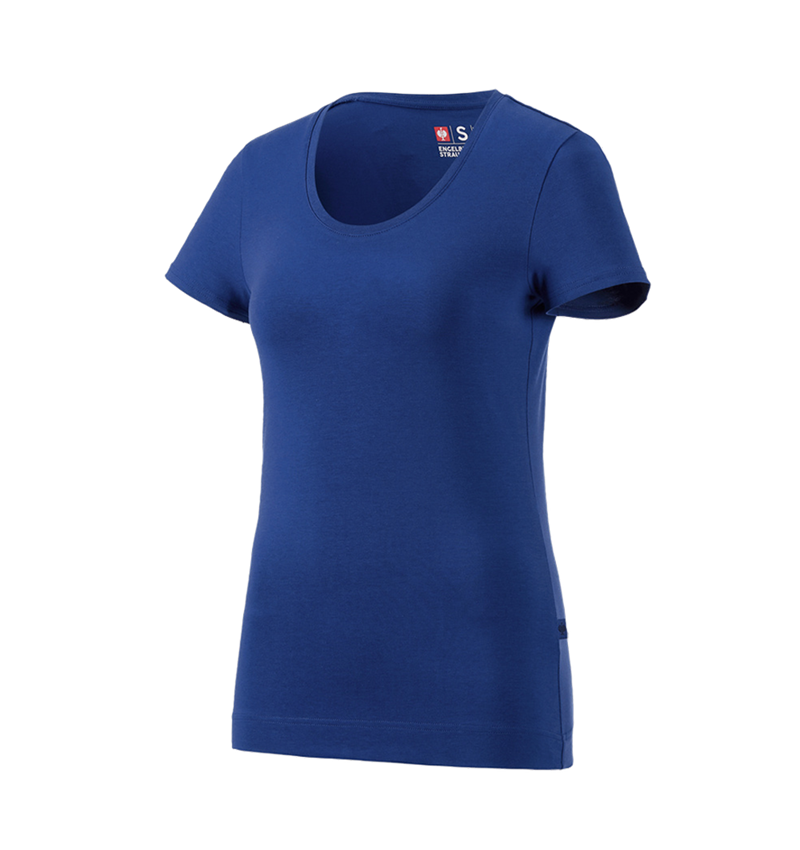 Teman: e.s. T-Shirt cotton stretch, dam + kornblå 2