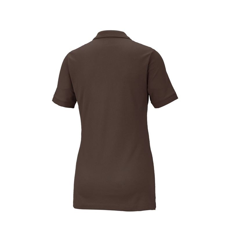 Plumbers / Installers: e.s. Pique-Polo cotton stretch, ladies' + chestnut 3