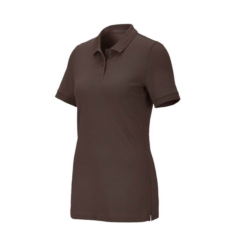 Plumbers / Installers: e.s. Pique-Polo cotton stretch, ladies' + chestnut 2