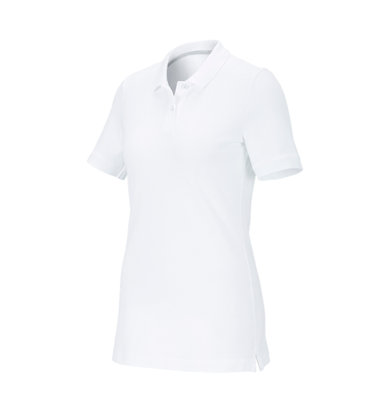 Shirts, Pullover & more: e.s. Pique-Polo cotton stretch, ladies' + white 2