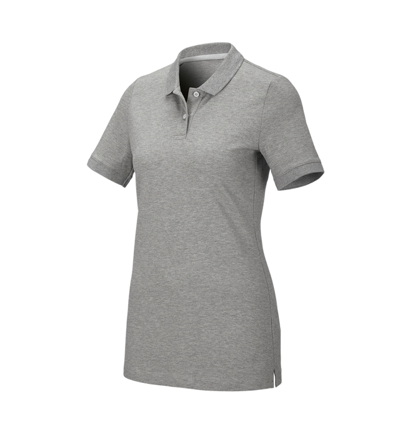 Shirts, Pullover & more: e.s. Pique-Polo cotton stretch, ladies' + grey melange 2