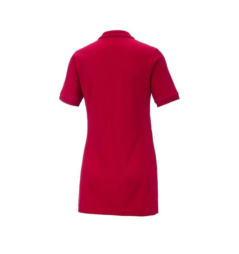 Plumbers / Installers: e.s. Pique-Polo cotton stretch, ladies', long fit + fiery red 3