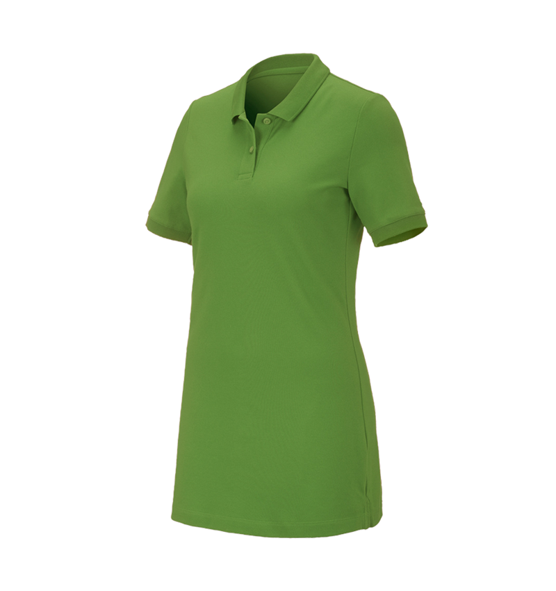 Plumbers / Installers: e.s. Pique-Polo cotton stretch, ladies', long fit + seagreen 2