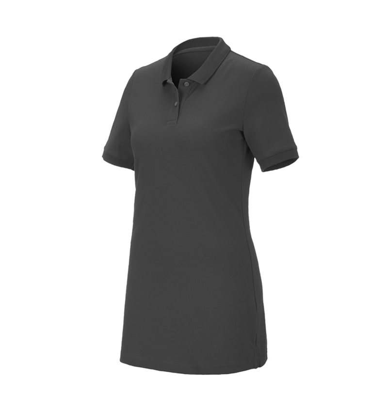 Plumbers / Installers: e.s. Pique-Polo cotton stretch, ladies', long fit + anthracite 2