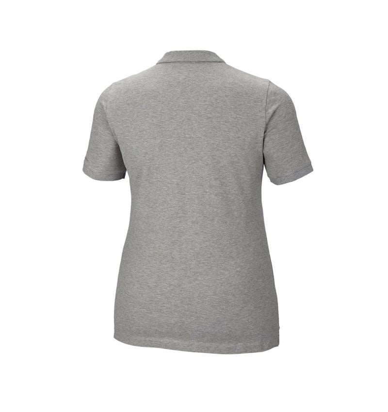 Plumbers / Installers: e.s. Pique-Polo cotton stretch, ladies', plus fit + grey melange 3