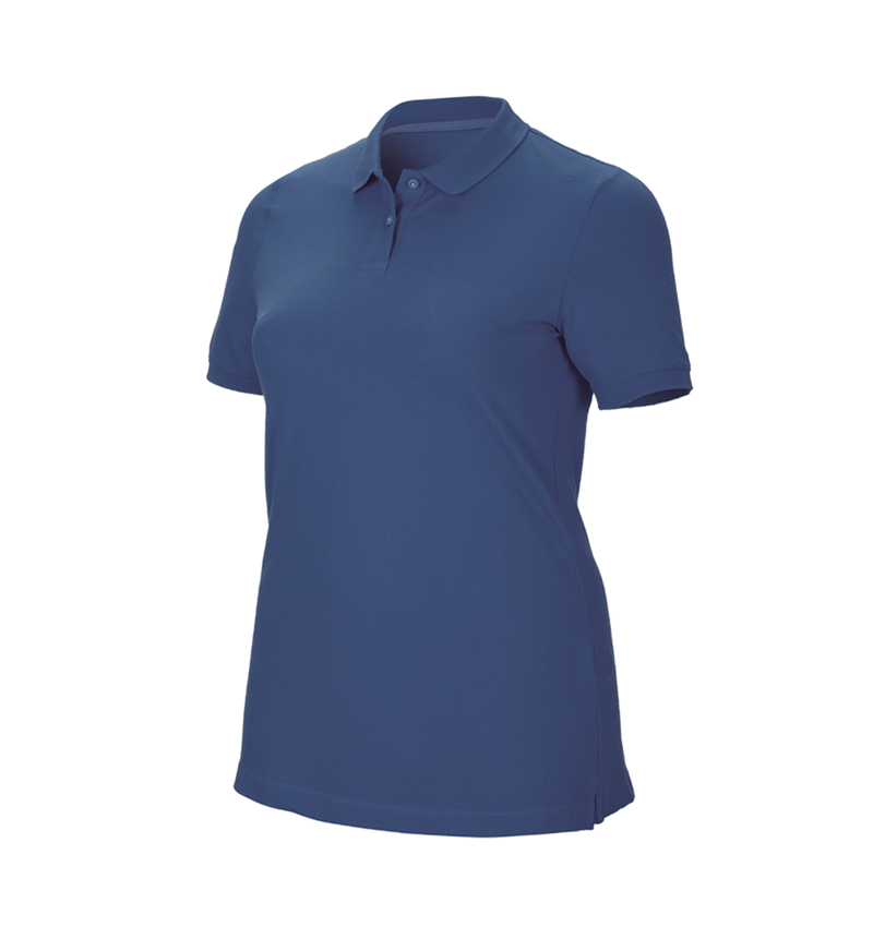 Plumbers / Installers: e.s. Pique-Polo cotton stretch, ladies', plus fit + cobalt 2